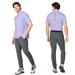 Push FMD Grey Super Stretch Nylon Track Pant Joggers Small